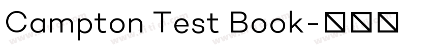 Campton Test Book字体转换